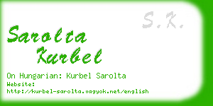 sarolta kurbel business card